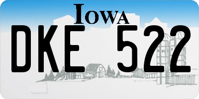 IA license plate DKE522
