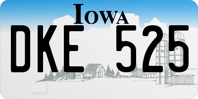 IA license plate DKE525
