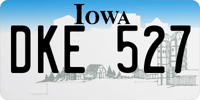 IA license plate DKE527
