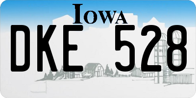 IA license plate DKE528