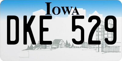 IA license plate DKE529