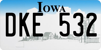 IA license plate DKE532