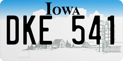 IA license plate DKE541