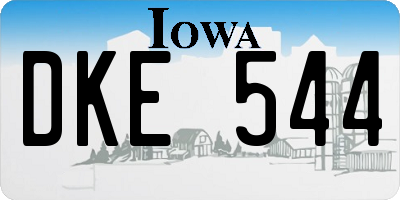 IA license plate DKE544