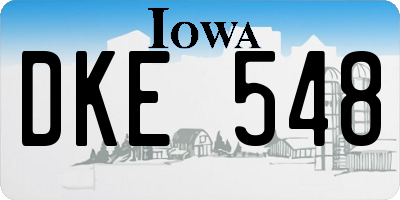 IA license plate DKE548