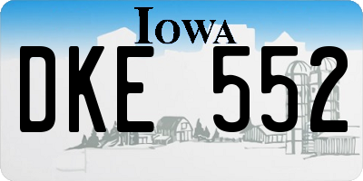 IA license plate DKE552
