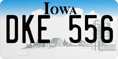 IA license plate DKE556