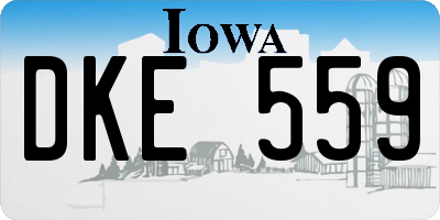 IA license plate DKE559