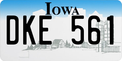 IA license plate DKE561