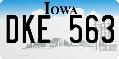 IA license plate DKE563
