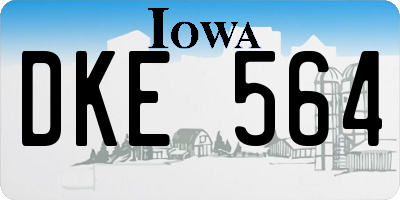 IA license plate DKE564