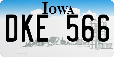 IA license plate DKE566