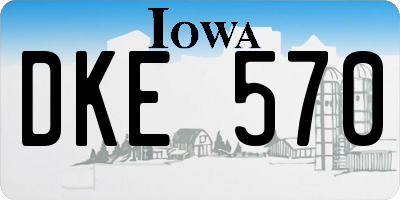 IA license plate DKE570