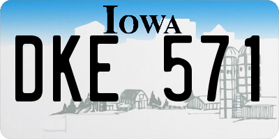 IA license plate DKE571