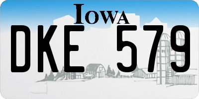 IA license plate DKE579