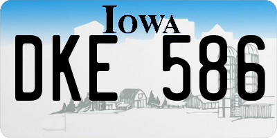 IA license plate DKE586