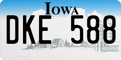 IA license plate DKE588