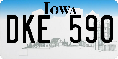 IA license plate DKE590