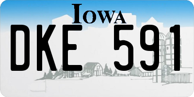 IA license plate DKE591