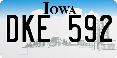 IA license plate DKE592