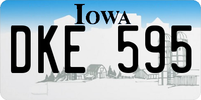 IA license plate DKE595