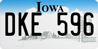 IA license plate DKE596