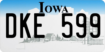 IA license plate DKE599