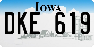 IA license plate DKE619