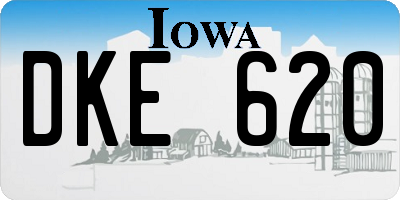 IA license plate DKE620