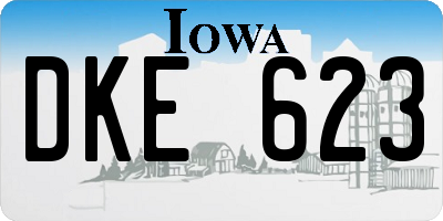 IA license plate DKE623