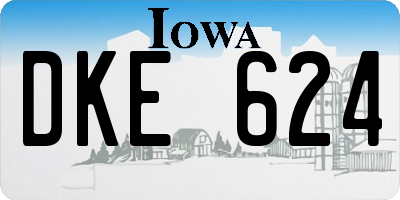 IA license plate DKE624
