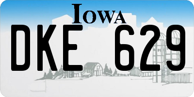 IA license plate DKE629