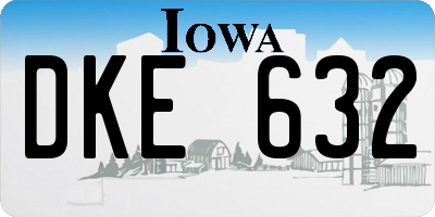 IA license plate DKE632