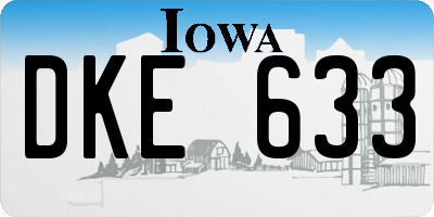IA license plate DKE633