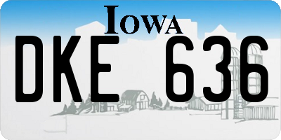 IA license plate DKE636