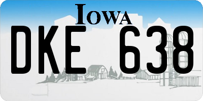 IA license plate DKE638