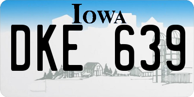 IA license plate DKE639