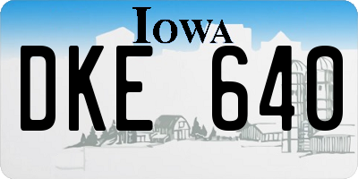 IA license plate DKE640