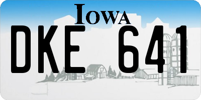 IA license plate DKE641