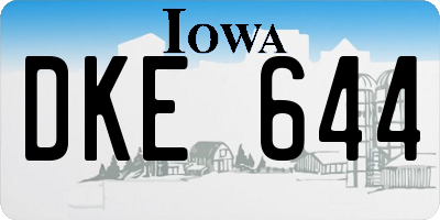 IA license plate DKE644