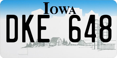 IA license plate DKE648