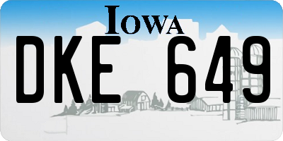 IA license plate DKE649