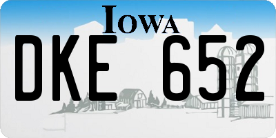 IA license plate DKE652