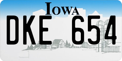 IA license plate DKE654