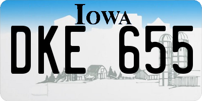 IA license plate DKE655