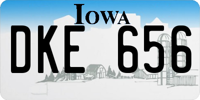 IA license plate DKE656