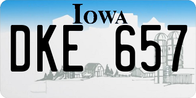 IA license plate DKE657