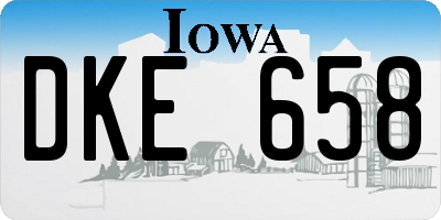 IA license plate DKE658