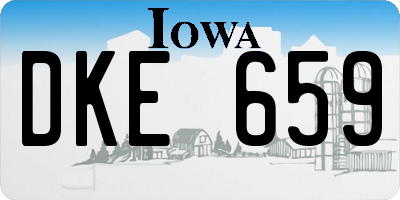 IA license plate DKE659