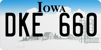 IA license plate DKE660